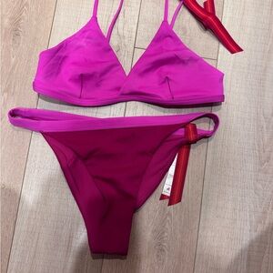 Left On Friday Fuchsia and Magenta Bikini Set